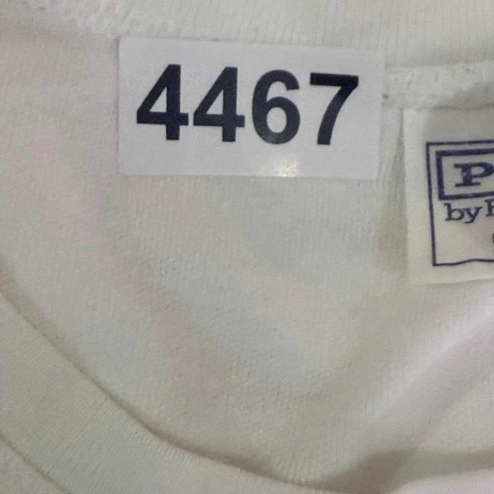 Vintage Polo Ralph Lauren Crewneck Shirt Men Large White Heavy Pique Cotton Pony